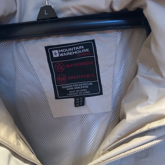 Mountain Warehouse Glacial Extreme Long Waterproof Jacket Size 8 Beige - Picture 5 of 7